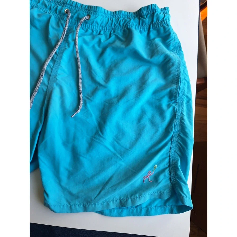 Michaels Swimwear Trunks Men's Bathing Size M Mesh Liner Blue Quick Dry USA